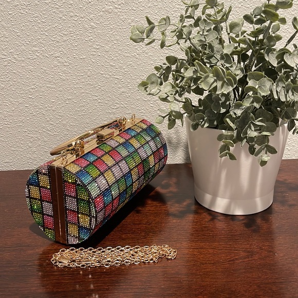 Diamond crusted multi color tote - Picture 2 of 2